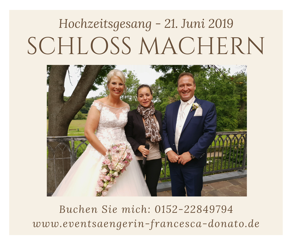 Hochzeitsgesang der Event- und Hochzeitssängerin Francesca Donato im Schloss Machern