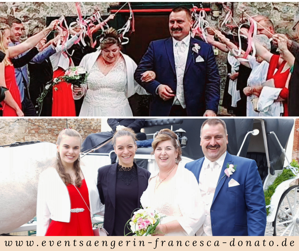 Hochzeitssängerin Francesca Donato zur Hochzeit in der Wasserburg Gommern - Auszug aus dem Standesamt