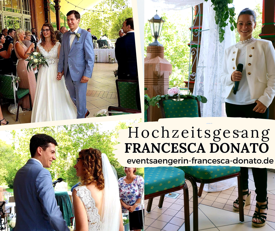 Event- und Hochzeitssängerin Francesca Donato zur Trauung im Parkhotel Herrenkrug