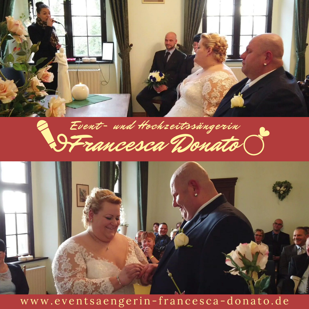 Die Hochzeitssängerin Francesca Donato singt für das Brautpaar