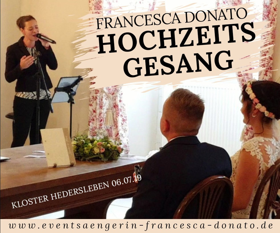 Hochzeitsgesang im Kloster Hedersleben Live Gesang der Hochzeitssängerin Francesca Donato